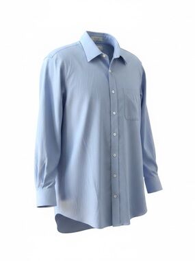 SOREN Non-Iron Stretch Button Up Long Sleeve Shirt Men's16/32-33 Light Blue NWOT